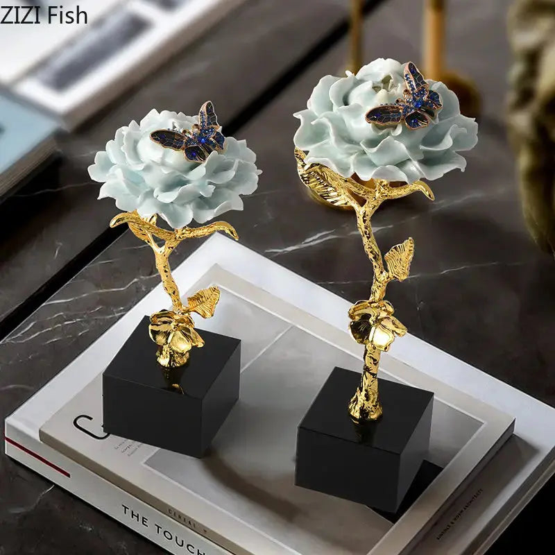 Brass Flower Sculpture Decorfaure