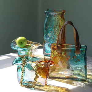 Glass Hand Bag Vase Decorfaure