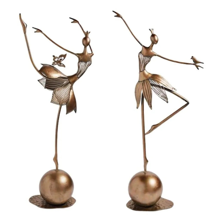 Metal Ballet Girl Sculpture Decorfaure UK