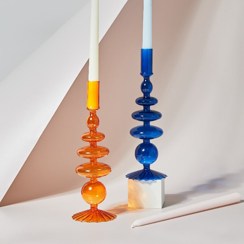 Nordic Glass Candle Holders Decorfaure
