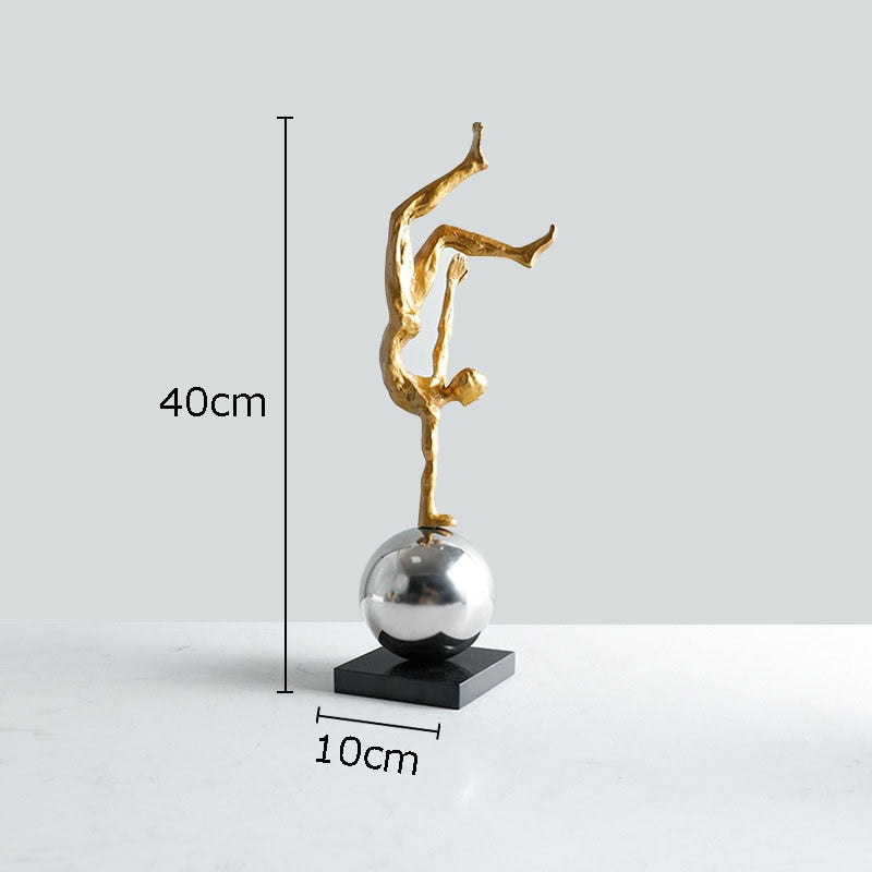 Silver Acrobat Sculpture Decorfaure