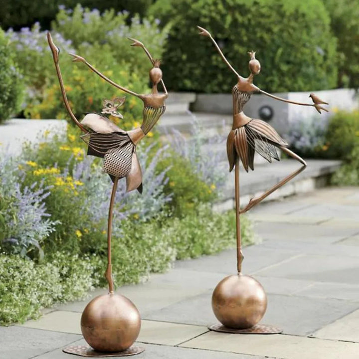 Metal Ballet Girl Sculpture Decorfaure UK