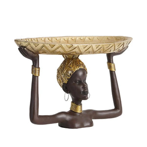 Mala African Statue Tray Decorfaure