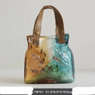 Glass Hand Bag Vase Decorfaure