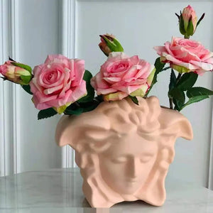 Medusa Human Face Vase Decorfaure