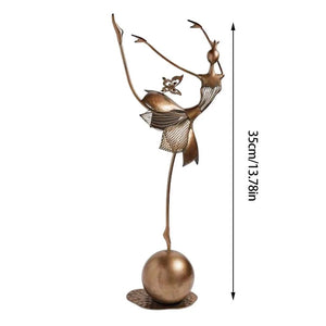 Metal Ballet Girl Sculpture Decorfaure UK
