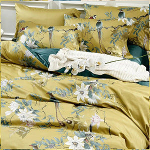 Saloni Silky Egyptian Cotton Duvet Cover Set freeshipping - Decorfaure