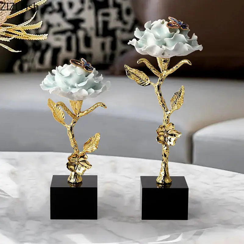 Brass Flower Sculpture Decorfaure