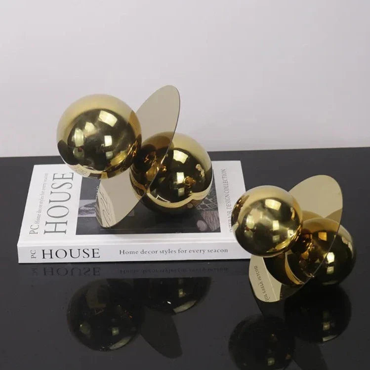Golden Ball Abstract Ornament Decorfaure
