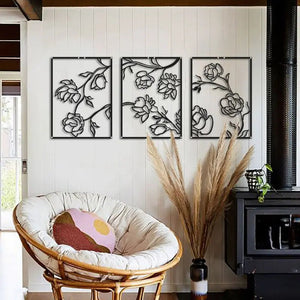 Flowers Metal Wall Art Decorfaure