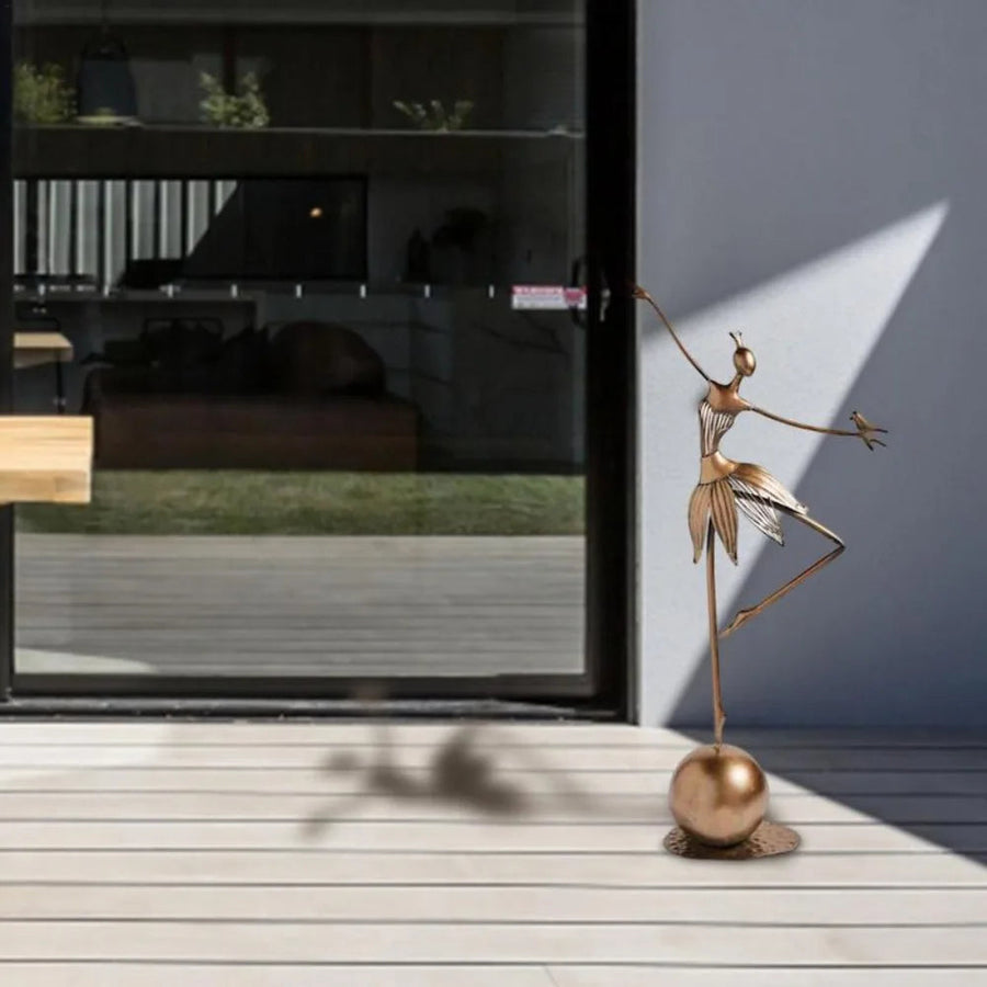 Metal Ballet Girl Sculpture Decorfaure UK