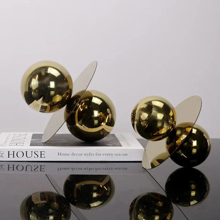 Golden Ball Abstract Ornament Decorfaure