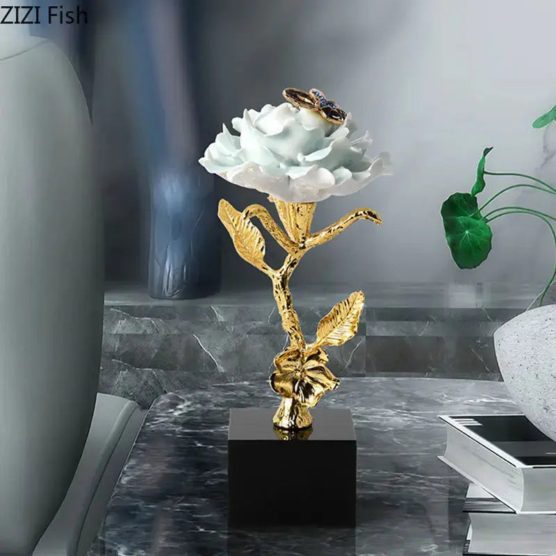 Brass Flower Sculpture Decorfaure