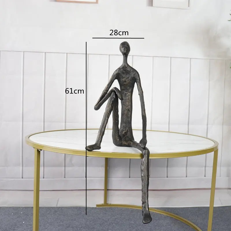 Metal Human Sculpture Decorfaure