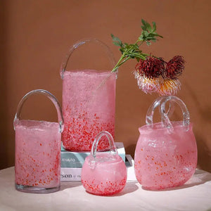 Glass Hand Bag Vase Decorfaure