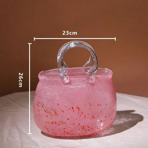 Glass Hand Bag Vase Decorfaure