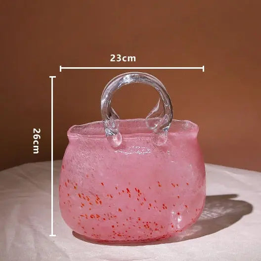 Glass Hand Bag Vase Decorfaure