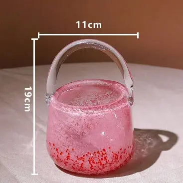 Glass Hand Bag Vase Decorfaure