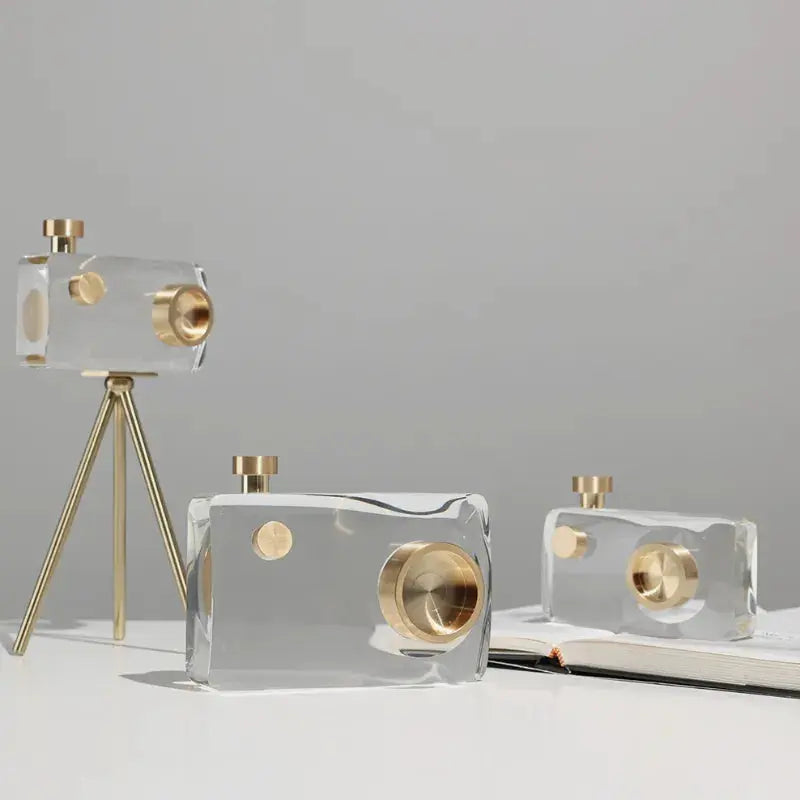 Crystal Camera Sculpture - Decorfaure