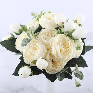 Silky Rose Gypsophila Bouquet freeshipping - Decorfaure