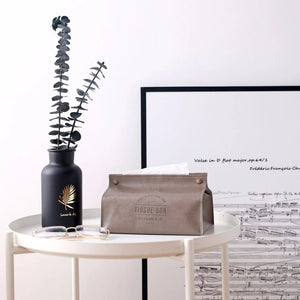 Soft Vegan Leather Tissue Box freeshipping - Decorfaure