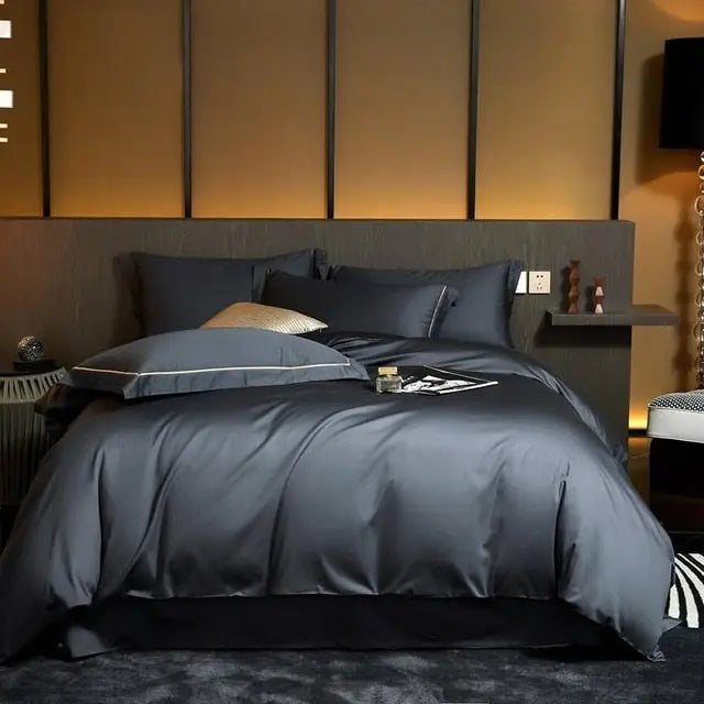 Vega Solid Color Duvet Cover set freeshipping - Decorfaure